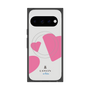 プレミアムスクエアケース with Pixelsnap［ LANVIN en Bleu Hearts Pink - ランバン ハート ピンク ］