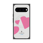 プレミアムスクエアケース with Pixelsnap［ LANVIN en Bleu Hearts Pink - ランバン ハート ピンク ］