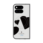 プレミアムスクエアケース with Pixelsnap［ LANVIN en Bleu Hearts Black - ランバン ハート ブラック ］