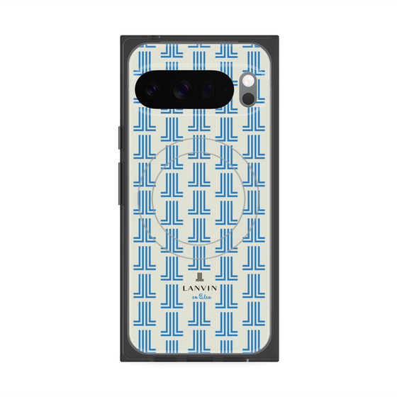 プレミアムスクエアケース with Pixelsnap［ LANVIN en Bleu Monogram Blue - ランバン ブルーモノグラム ］