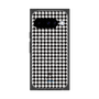 プレミアムスクエアケース with Pixelsnap［ Houndstooth Pattern Black with LANVIN en Bleu logo- ランバン 千鳥格子柄 ブラック ］