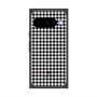 プレミアムスクエアケース with Pixelsnap［ Houndstooth Pattern Black with LANVIN en Bleu logo- ランバン 千鳥格子柄 ブラック ］