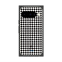 プレミアムスクエアケース with Pixelsnap［ Houndstooth Pattern Black with LANVIN en Bleu logo- ランバン 千鳥格子柄 ブラック ］