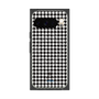 プレミアムスクエアケース with Pixelsnap［ Houndstooth Pattern Black with LANVIN en Bleu logo- ランバン 千鳥格子柄 ブラック ］