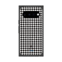プレミアムスクエアケース with Pixelsnap［ Houndstooth Pattern Black with LANVIN en Bleu logo- ランバン 千鳥格子柄 ブラック ］