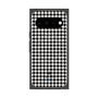 プレミアムスクエアケース with Pixelsnap［ Houndstooth Pattern Black with LANVIN en Bleu logo- ランバン 千鳥格子柄 ブラック ］