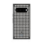 プレミアムスクエアケース with Pixelsnap［ Houndstooth Pattern Black with LANVIN en Bleu logo- ランバン 千鳥格子柄 ブラック ］