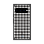 プレミアムスクエアケース with Pixelsnap［ Houndstooth Pattern Black with LANVIN en Bleu logo- ランバン 千鳥格子柄 ブラック ］