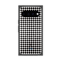 プレミアムスクエアケース with Pixelsnap［ Houndstooth Pattern Black with LANVIN en Bleu logo- ランバン 千鳥格子柄 ブラック ］