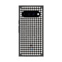 プレミアムスクエアケース with Pixelsnap［ Houndstooth Pattern Black with LANVIN en Bleu logo- ランバン 千鳥格子柄 ブラック ］