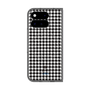 プレミアムスクエアケース with Pixelsnap［ Houndstooth Pattern Black with LANVIN en Bleu logo- ランバン 千鳥格子柄 ブラック ］