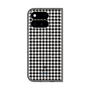 プレミアムスクエアケース with Pixelsnap［ Houndstooth Pattern Black with LANVIN en Bleu logo- ランバン 千鳥格子柄 ブラック ］