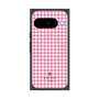 プレミアムスクエアケース with Pixelsnap［ Houndstooth Pattern Pink with LANVIN en Bleu logo- ランバン 千鳥格子柄 ピンク ］