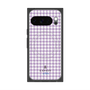 プレミアムスクエアケース with Pixelsnap［ Houndstooth Pattern Purple -with LANVIN en Bleu logo ランバン 千鳥格子柄 パープル ］