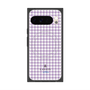プレミアムスクエアケース with Pixelsnap［ Houndstooth Pattern Purple -with LANVIN en Bleu logo ランバン 千鳥格子柄 パープル ］