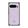 プレミアムスクエアケース with Pixelsnap［ Houndstooth Pattern Purple -with LANVIN en Bleu logo ランバン 千鳥格子柄 パープル ］