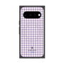 プレミアムスクエアケース with Pixelsnap［ Houndstooth Pattern Purple -with LANVIN en Bleu logo ランバン 千鳥格子柄 パープル ］