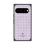 プレミアムスクエアケース with Pixelsnap［ Houndstooth Pattern Purple -with LANVIN en Bleu logo ランバン 千鳥格子柄 パープル ］