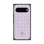 プレミアムスクエアケース with Pixelsnap［ Houndstooth Pattern Purple -with LANVIN en Bleu logo ランバン 千鳥格子柄 パープル ］