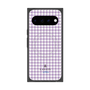 プレミアムスクエアケース with Pixelsnap［ Houndstooth Pattern Purple -with LANVIN en Bleu logo ランバン 千鳥格子柄 パープル ］