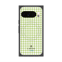 プレミアムスクエアケース with Pixelsnap［ Houndstooth Pattern Green with LANVIN en Bleu logo- ランバン 千鳥格子柄 グリーン ］