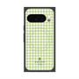 プレミアムスクエアケース with Pixelsnap［ Houndstooth Pattern Green with LANVIN en Bleu logo- ランバン 千鳥格子柄 グリーン ］