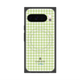 プレミアムスクエアケース with Pixelsnap［ Houndstooth Pattern Green with LANVIN en Bleu logo- ランバン 千鳥格子柄 グリーン ］