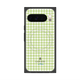プレミアムスクエアケース with Pixelsnap［ Houndstooth Pattern Green with LANVIN en Bleu logo- ランバン 千鳥格子柄 グリーン ］