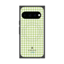 プレミアムスクエアケース with Pixelsnap［ Houndstooth Pattern Green with LANVIN en Bleu logo- ランバン 千鳥格子柄 グリーン ］