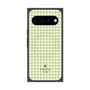 プレミアムスクエアケース with Pixelsnap［ Houndstooth Pattern Green with LANVIN en Bleu logo- ランバン 千鳥格子柄 グリーン ］