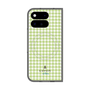 プレミアムスクエアケース with Pixelsnap［ Houndstooth Pattern Green with LANVIN en Bleu logo- ランバン 千鳥格子柄 グリーン ］