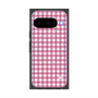 プレミアムスクエアケース with Pixelsnap［ Checkered Pink - ギンガムチェック ピンク ］