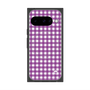 プレミアムスクエアケース with Pixelsnap［ Checkered Purple - ギンガムチェック パープル ］
