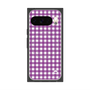 プレミアムスクエアケース with Pixelsnap［ Checkered Purple - ギンガムチェック パープル ］