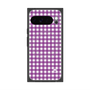 プレミアムスクエアケース with Pixelsnap［ Checkered Purple - ギンガムチェック パープル ］