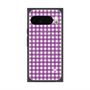 プレミアムスクエアケース with Pixelsnap［ Checkered Purple - ギンガムチェック パープル ］