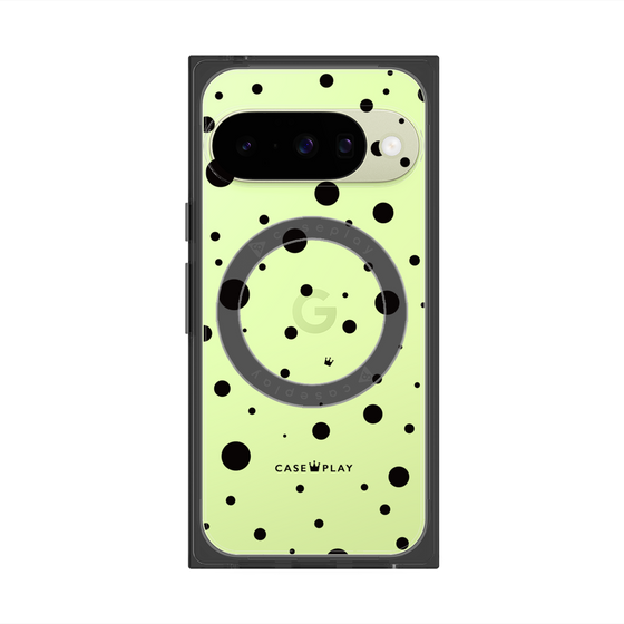 プレミアムスクエアケース with Pixelsnap［ Dippin dots Black - ディッピンドッツ ブラック ］