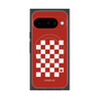 プレミアムスクエアケース with Pixelsnap［ Racing checkered flag Red - レーシングチェッカーフラッグ レッド ］
