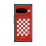 プレミアムスクエアケース with Pixelsnap［ Racing checkered flag Red - レーシングチェッカーフラッグ レッド ］