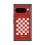 プレミアムスクエアケース with Pixelsnap［ Racing checkered flag Red - レーシングチェッカーフラッグ レッド ］