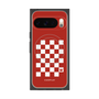 プレミアムスクエアケース with Pixelsnap［ Racing checkered flag Red - レーシングチェッカーフラッグ レッド ］