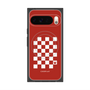 プレミアムスクエアケース with Pixelsnap［ Racing checkered flag Red - レーシングチェッカーフラッグ レッド ］