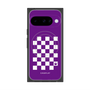 プレミアムスクエアケース with Pixelsnap［ Racing checkered flag Purple - レーシングチェッカーフラッグ パープル ］