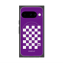 プレミアムスクエアケース with Pixelsnap［ Racing checkered flag Purple - レーシングチェッカーフラッグ パープル ］