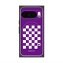 プレミアムスクエアケース with Pixelsnap［ Racing checkered flag Purple - レーシングチェッカーフラッグ パープル ］