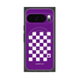 プレミアムスクエアケース with Pixelsnap［ Racing checkered flag Purple - レーシングチェッカーフラッグ パープル ］