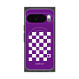 プレミアムスクエアケース with Pixelsnap［ Racing checkered flag Purple - レーシングチェッカーフラッグ パープル ］