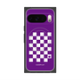 プレミアムスクエアケース with Pixelsnap［ Racing checkered flag Purple - レーシングチェッカーフラッグ パープル ］