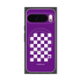 プレミアムスクエアケース with Pixelsnap［ Racing checkered flag Purple - レーシングチェッカーフラッグ パープル ］