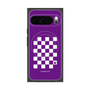 プレミアムスクエアケース with Pixelsnap［ Racing checkered flag Purple - レーシングチェッカーフラッグ パープル ］